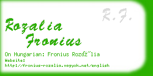 rozalia fronius business card